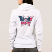Vlinder Amerikaanse vlag Design-62616 Hoodie (Achterkant)
