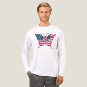 Vlinder Amerikaanse vlag Design-62616 Tri-Blend Shirt (Voorkant)