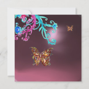 VLINDER AMETHYST , paars blauw helder roze rood Kaart