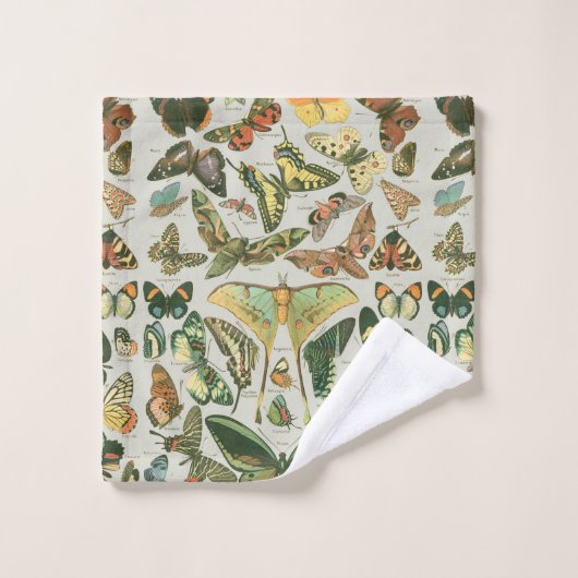 Vlinder  Antiek Vlinders Art Bad Handdoek (Wasdoekje)