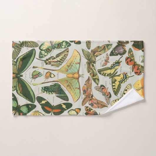 Vlinder Antiek Vlinders Art Bad Handdoek (Handdoek)