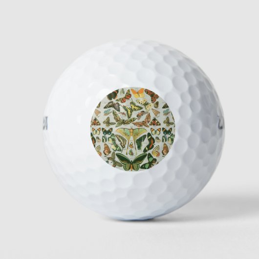 Vlinder  Antiek Vlinders Art Golfballen (Voorkant)