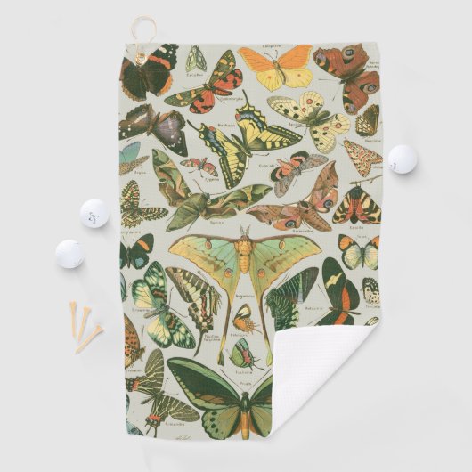 Vlinder  Antiek Vlinders Art Golfhanddoek (Insitu)