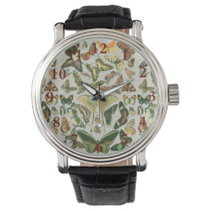 Vlinder  Antiek Vlinders Art Horloge