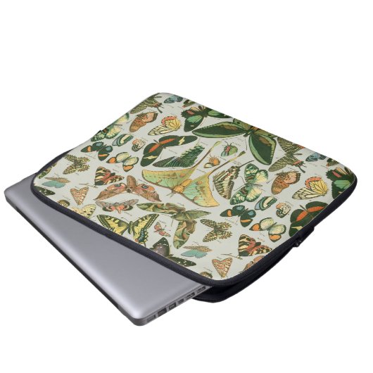 Vlinder  Antiek Vlinders Art Laptop Sleeve (Voorkant onderkant)