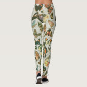 Vlinder  Antiek Vlinders Art Leggings (Achterkant)