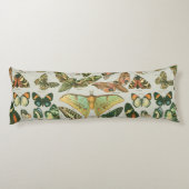 Vlinder  Antiek Vlinders Art Lichaamskussen (Achterkant)