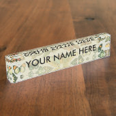 Vlinder  Antiek Vlinders Art Naambordje (Zijkant)