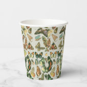 Vlinder  Antiek Vlinders Art Papieren Bekers (Achterkant)