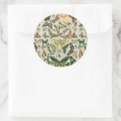 Vlinder  Antiek Vlinders Art Ronde Sticker (Tas)