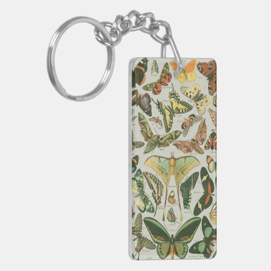 Vlinder Antiek Vlinders Art Sleutelhanger (Voorkant Links)