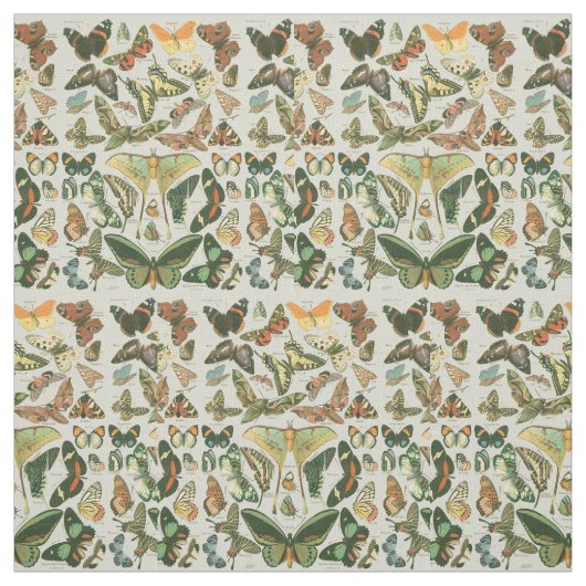 Vlinder Antiek Vlinders Art Stof (Swatch)