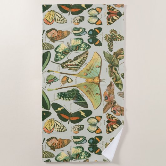 Vlinder  Antiek Vlinders Art Strandlaken (Voorkant)