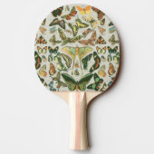 Vlinder Antiek Vlinders Art Tafeltennisbatje (Achterkant)