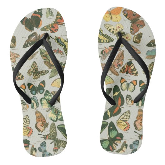 Vlinder  Antiek Vlinders Art Teenslippers (Voetbed)