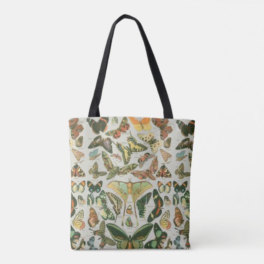 Vlinder  Antiek Vlinders Art Tote Bag (Achterkant)