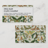 Vlinder  Antiek Vlinders Art Visitekaartje (Voorkant / Achterkant)