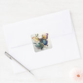 Vlinder Aquarel Scrapbooking Vierkante Sticker (Envelop)