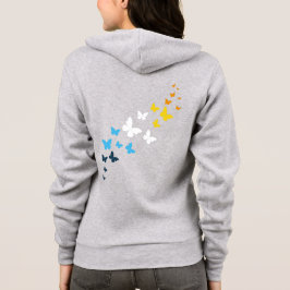 Vlinder AroAce Pride - AroAce Vlag Kleuren Hoodie