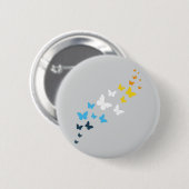 Vlinder AroAce Pride - AroAce Vlagkleuren Ronde Button 5,7 Cm (Voorkant /achterkant)