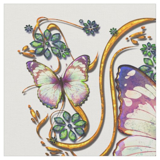 Vlinder Art 6B Custom Fabric Stof (Close Up)