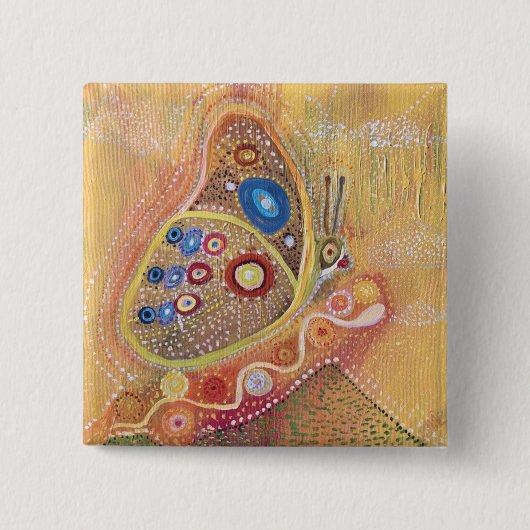 Vlinder Art Abstract Mariposa Ronde Button (Voorkant)