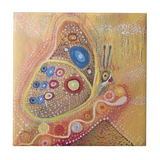 Vlinder Art Schilderen Keramische Foto Tegel Tegeltje (Voorkant)