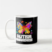 Vlinder autisme bewustzijn ondersteuning autistisc koffiemok (Links)