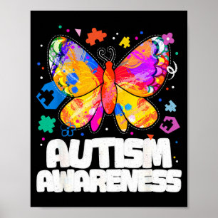 Vlinder autisme bewustzijn ondersteuning autistisc poster