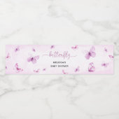 Vlinder Baby Borrel Waterfles Etiket (Enkel label)