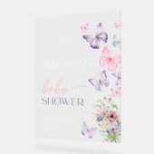 Vlinder Baby shower Acryl Welkomstbord Acryl Bord (Hoek)