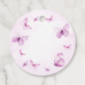 Vlinder Baby Shower Bedankjes Labels (Achterkant)