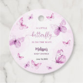 Vlinder Baby Shower Bedankjes Labels (Voorkant)
