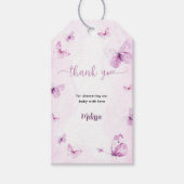 Vlinder Baby Shower Cadeaulabel (Voorkant)