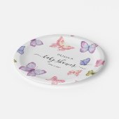 Vlinder Baby shower Decor Papieren Bordje (Gekanteld)