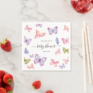 Vlinder Baby Shower Decoratie Servet