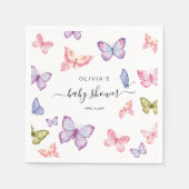 Vlinder Baby Shower Decoratie Servet (Voorkant)