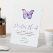 Vlinder Baby shower Elegant Fopspeen Hunt Spel Reclamebord Met Voetstuk (Insitu)
