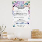 Vlinder Baby Shower Foto Prop Frame Schuim Boards Poster (Keuken)