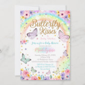 Vlinder Baby shower Invitation Regenboog Vlinder Kaart (Voorkant)