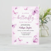 Vlinder Baby Shower Kaart (Staand voorkant)