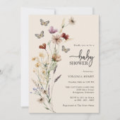 Vlinder Baby Shower Kaart (Voorkant)