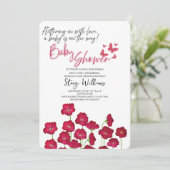 Vlinder Baby Shower Kaart (Staand voorkant)