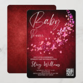 Vlinder Baby Shower Kaart (Voorkant / Achterkant)