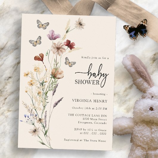 Vlinder Baby Shower Kaart