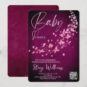 Vlinder Baby Shower Kaart (Voorkant / Achterkant)