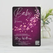 Vlinder Baby Shower Kaart (Staand voorkant)