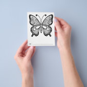 Vlinder Baby shower Kinder Activiteit Kleurplaat Flyer (Hand)