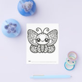 Vlinder Baby shower Kinder Activiteit Kleurplaat Flyer (Enkel)