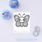 Vlinder Baby shower Kinder Activiteit Kleurplaat Flyer (Enkel)